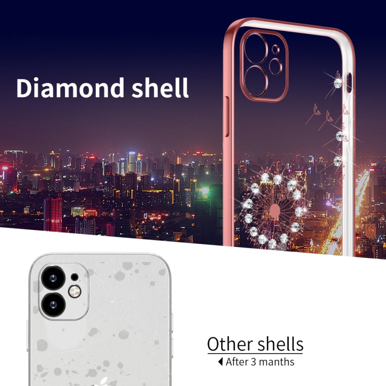 For iPhone 11 Ultra-thin Electroplating Dandelion Pattern Protective Case (Rose Gold) - iPhone 11 Cases by buy2fix | Online Shopping UK | buy2fix