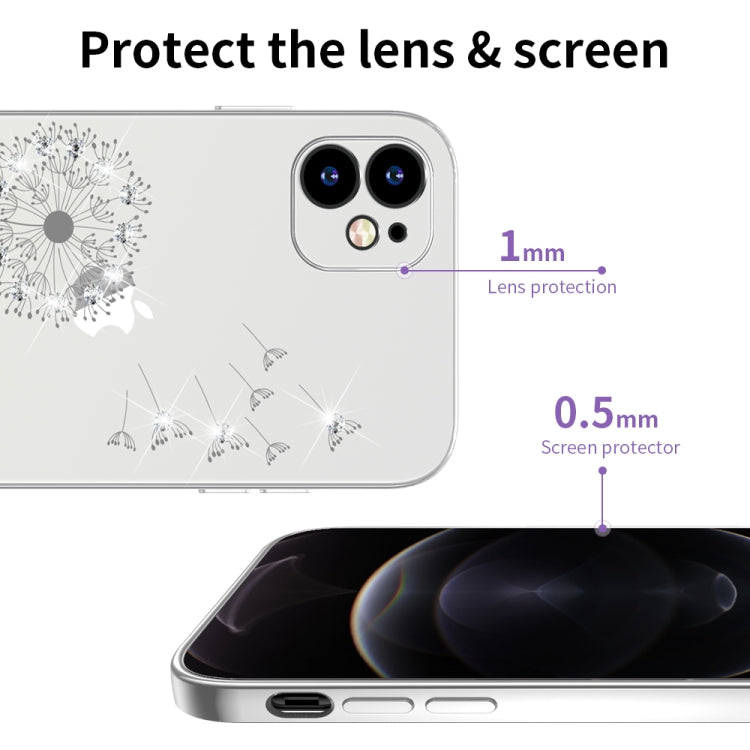 For iPhone 11 Ultra-thin Electroplating Dandelion Pattern Protective Case (Silver) - iPhone 11 Cases by buy2fix | Online Shopping UK | buy2fix
