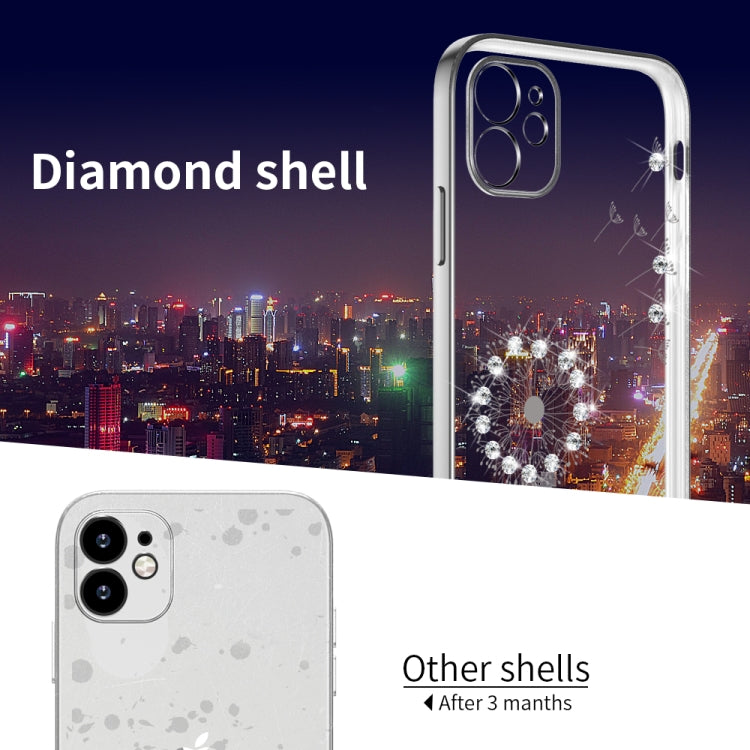 For iPhone 11 Ultra-thin Electroplating Dandelion Pattern Protective Case (Silver) - iPhone 11 Cases by buy2fix | Online Shopping UK | buy2fix