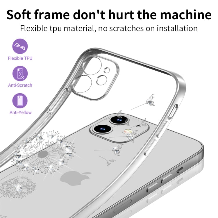 For iPhone 11 Ultra-thin Electroplating Dandelion Pattern Protective Case (Silver) - iPhone 11 Cases by buy2fix | Online Shopping UK | buy2fix