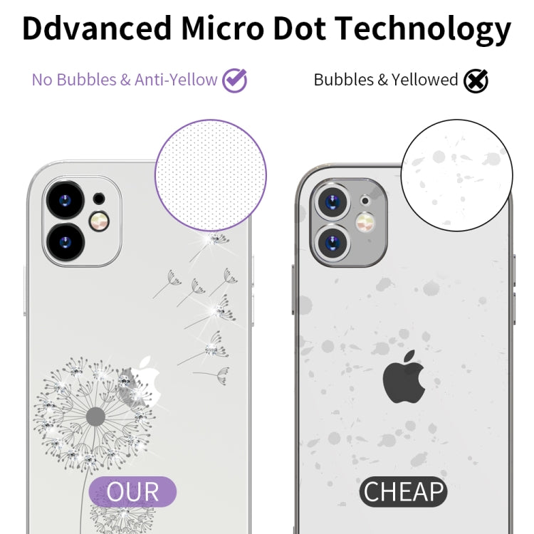 For iPhone 11 Ultra-thin Electroplating Dandelion Pattern Protective Case (Silver) - iPhone 11 Cases by buy2fix | Online Shopping UK | buy2fix