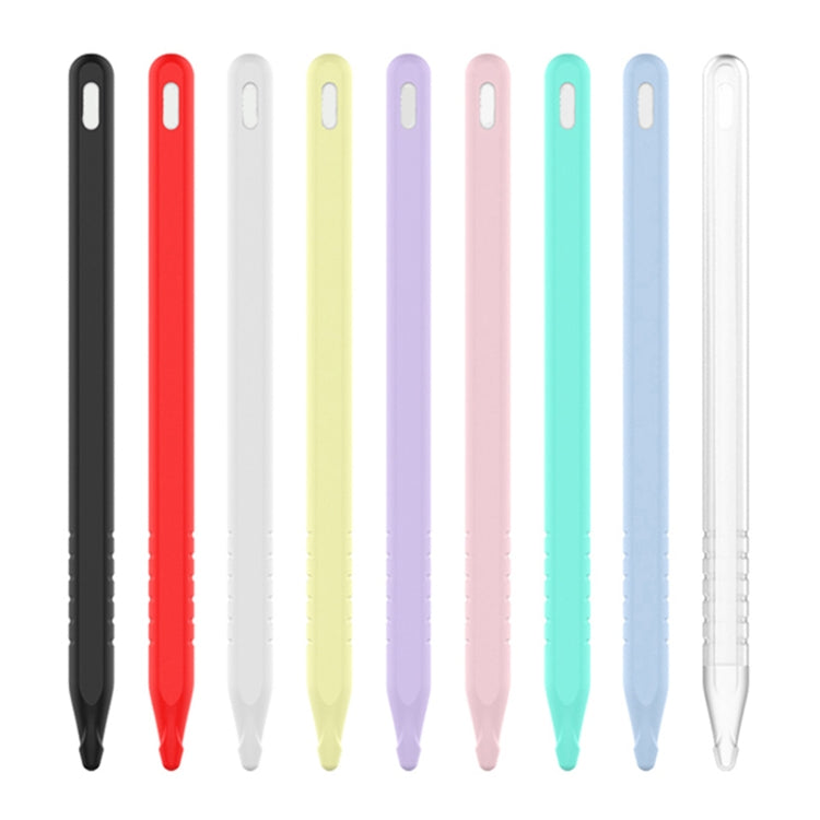 3 in 1 Pure Color Silicone Stylus Pen Protective Case Set for Apple Pencil 2(Light Purple) - Pencil Accessories by buy2fix | Online Shopping UK | buy2fix