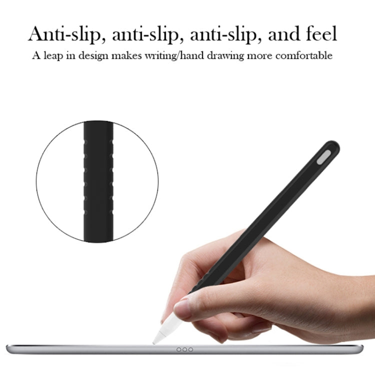 3 in 1 Pure Color Silicone Stylus Pen Protective Case Set for Apple Pencil 2(Sky Blue) - Pencil Accessories by buy2fix | Online Shopping UK | buy2fix