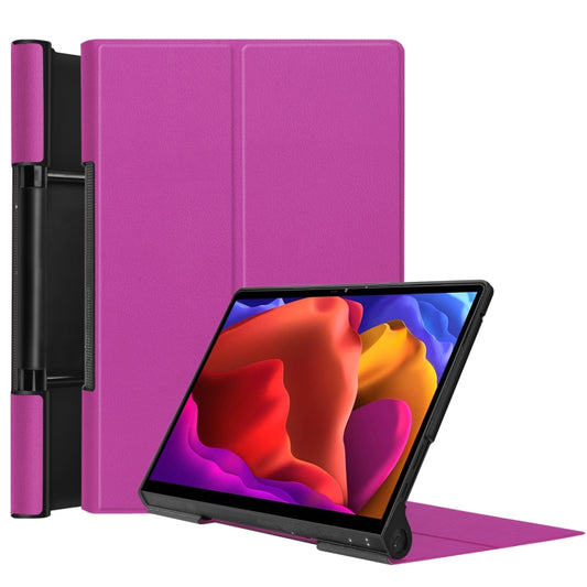 For Lenovo Yoga Pad Pro 13 inch YF K606F Custer Texture Horizontal Flip PU Leather Case with Holder(Purple) - Lenovo by buy2fix | Online Shopping UK | buy2fix