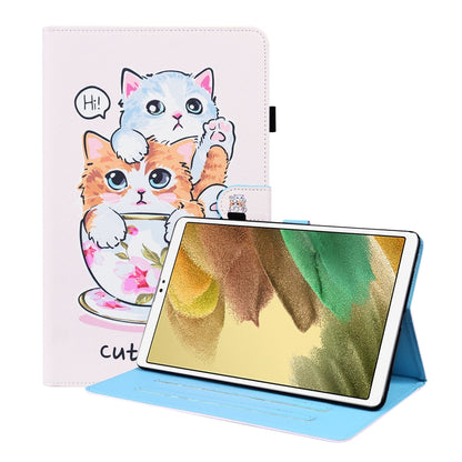 For Samsung Galaxy Tab A7 Lite 8.7 SM-T220 / SM-T225 Animal Pattern Horizontal Flip Leather Case with Holder & Card Slots & Photo Frame(Cat Brothers) - Tab A7 Lite T220 / T225 by buy2fix | Online Shopping UK | buy2fix