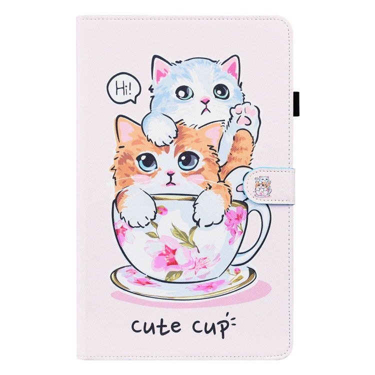 For Samsung Galaxy Tab A7 Lite 8.7 SM-T220 / SM-T225 Animal Pattern Horizontal Flip Leather Case with Holder & Card Slots & Photo Frame(Cat Brothers) - Tab A7 Lite T220 / T225 by buy2fix | Online Shopping UK | buy2fix