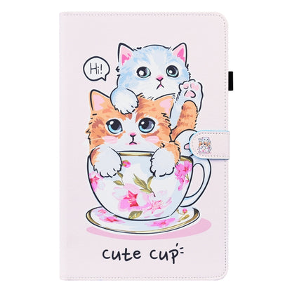For Samsung Galaxy Tab A7 Lite 8.7 SM-T220 / SM-T225 Animal Pattern Horizontal Flip Leather Case with Holder & Card Slots & Photo Frame(Cat Brothers) - Tab A7 Lite T220 / T225 by buy2fix | Online Shopping UK | buy2fix