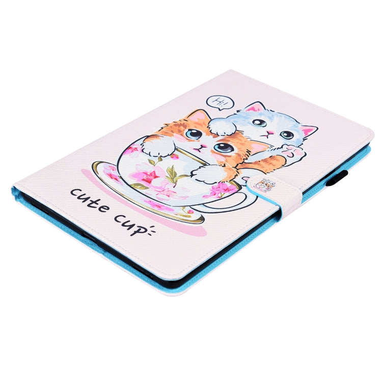 For Samsung Galaxy Tab A7 Lite 8.7 SM-T220 / SM-T225 Animal Pattern Horizontal Flip Leather Case with Holder & Card Slots & Photo Frame(Cat Brothers) - Tab A7 Lite T220 / T225 by buy2fix | Online Shopping UK | buy2fix