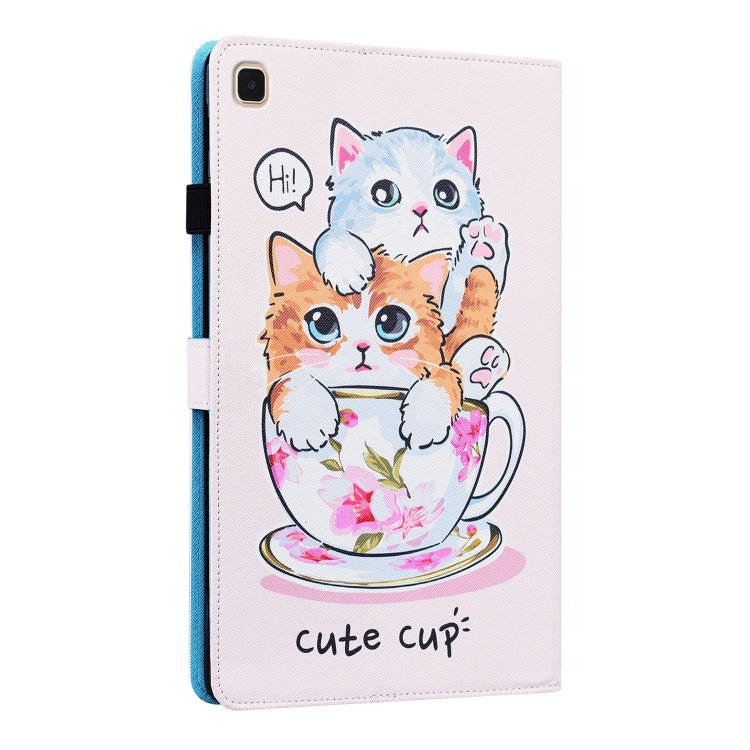 For Samsung Galaxy Tab A7 Lite 8.7 SM-T220 / SM-T225 Animal Pattern Horizontal Flip Leather Case with Holder & Card Slots & Photo Frame(Cat Brothers) - Tab A7 Lite T220 / T225 by buy2fix | Online Shopping UK | buy2fix