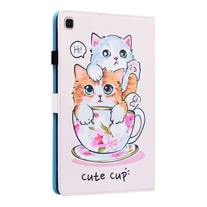 For Samsung Galaxy Tab A7 Lite 8.7 SM-T220 / SM-T225 Animal Pattern Horizontal Flip Leather Case with Holder & Card Slots & Photo Frame(Cat Brothers) - Tab A7 Lite T220 / T225 by buy2fix | Online Shopping UK | buy2fix