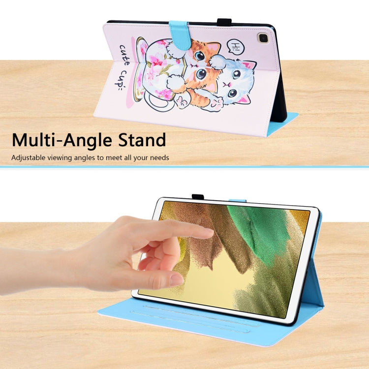 For Samsung Galaxy Tab A7 Lite 8.7 SM-T220 / SM-T225 Animal Pattern Horizontal Flip Leather Case with Holder & Card Slots & Photo Frame(Cat Brothers) - Tab A7 Lite T220 / T225 by buy2fix | Online Shopping UK | buy2fix