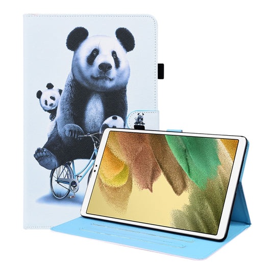 For Samsung Galaxy Tab A7 Lite 8.7 SM-T220 / SM-T225 Animal Pattern Horizontal Flip Leather Case with Holder & Card Slots & Photo Frame(Cycling Panda) - Tab A7 Lite T220 / T225 by buy2fix | Online Shopping UK | buy2fix