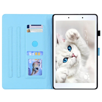 For Samsung Galaxy Tab A 8.0 2019 SM-T290 / SM-T295 Animal Pattern Horizontal Flip Leather Case with Holder & Card Slots & Photo Frame(Blue Butterfly) - Other Galaxy Tab PC by buy2fix | Online Shopping UK | buy2fix