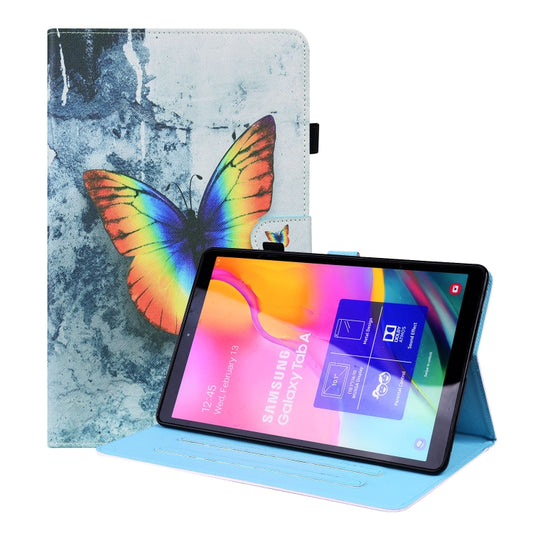 For Samsung Galaxy Tab A 10.1 2019 SM-T515 / SM-T510 Animal Pattern Horizontal Flip Leather Case with Holder & Card Slots & Photo Frame(Color Butterfly) - Tab A 10.1 by buy2fix | Online Shopping UK | buy2fix