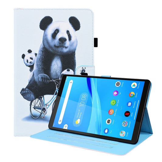 For Lenovo Tab M8 FHD TB-8505F / TB-8705X 8.0 inch Animal Pattern Horizontal Flip Leather Case with Holder & Card Slots & Photo Frame(Cycling Panda) - Lenovo by buy2fix | Online Shopping UK | buy2fix