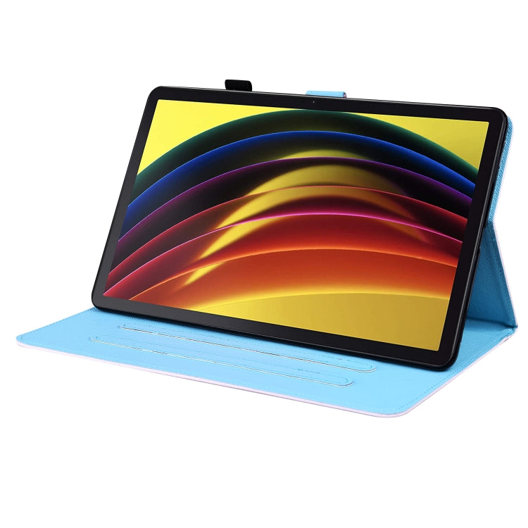 For Lenovo Tab P11 TB-J606F Animal Pattern Horizontal Flip Leather Case with Holder & Card Slots & Photo Frame(Blue Butterfly) - Lenovo by buy2fix | Online Shopping UK | buy2fix