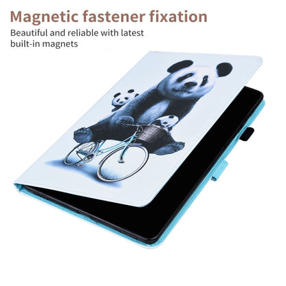 For Huawei MediaPad T5 10.1 inch Animal Pattern Horizontal Flip Leather Case with Holder & Card Slots & Photo Frame(Cycling Panda) - Huawei by buy2fix | Online Shopping UK | buy2fix