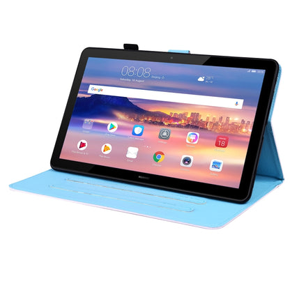 For Huawei MediaPad T5 10.1 inch Animal Pattern Horizontal Flip Leather Case with Holder & Card Slots & Photo Frame(Cycling Panda) - Huawei by buy2fix | Online Shopping UK | buy2fix