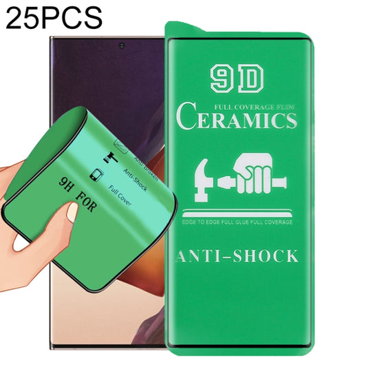 For Samsung Galaxy Note20 Ultra 25pcs 9D Full Screen Full Glue Ceramic Film - Galaxy Tempered Glass by buy2fix | Online Shopping UK | buy2fix