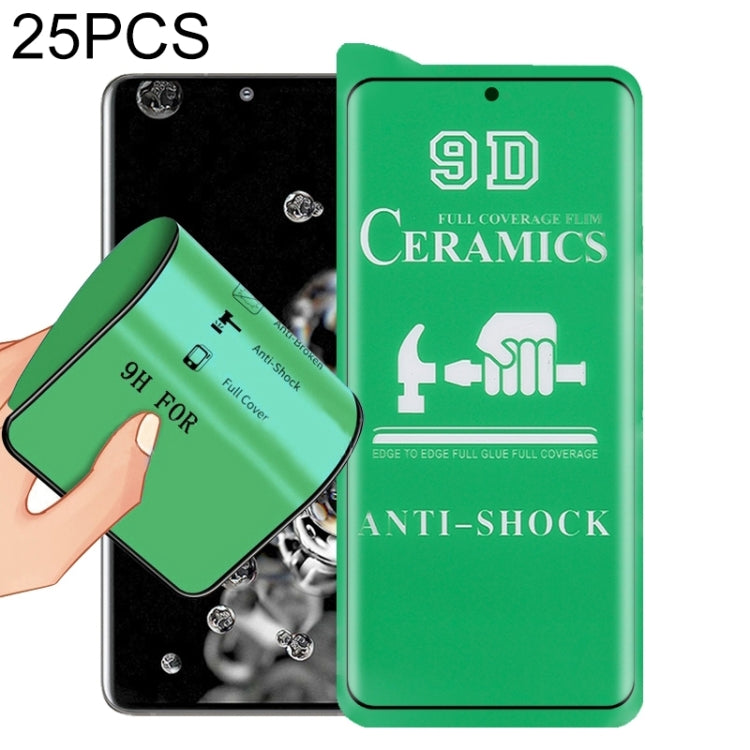 For Samsung Galaxy S20 Ultra 25pcs 9D Full Screen Full Glue Ceramic Film - Galaxy Tempered Glass by buy2fix | Online Shopping UK | buy2fix