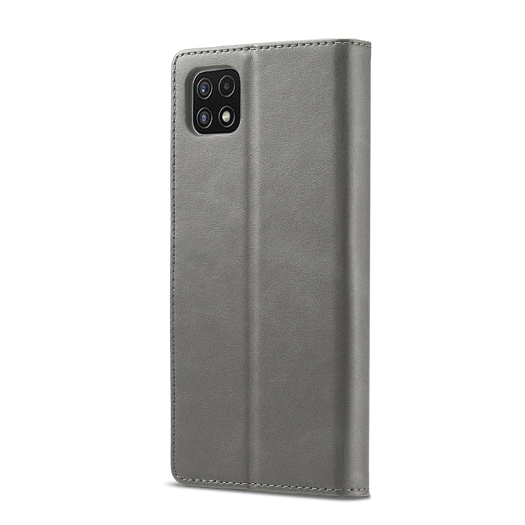 For Samsung Galaxy A22 5G LC.IMEEKE Calf Texture Horizontal Flip Leather Case with Holder & Card Slots & Wallet(Grey) - Galaxy Phone Cases by LC.IMEEKE | Online Shopping UK | buy2fix