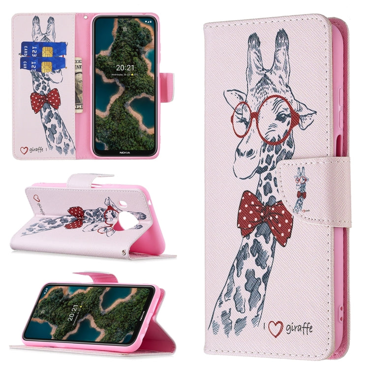 For Nokia X10 / X20 Colored Drawing Pattern Horizontal Flip Leather Case with Holder & Card Slots & Wallet(Deer) by buy2fix