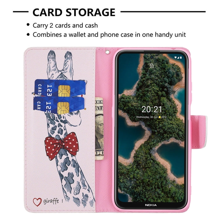 For Nokia X10 / X20 Colored Drawing Pattern Horizontal Flip Leather Case with Holder & Card Slots & Wallet(Deer) by buy2fix