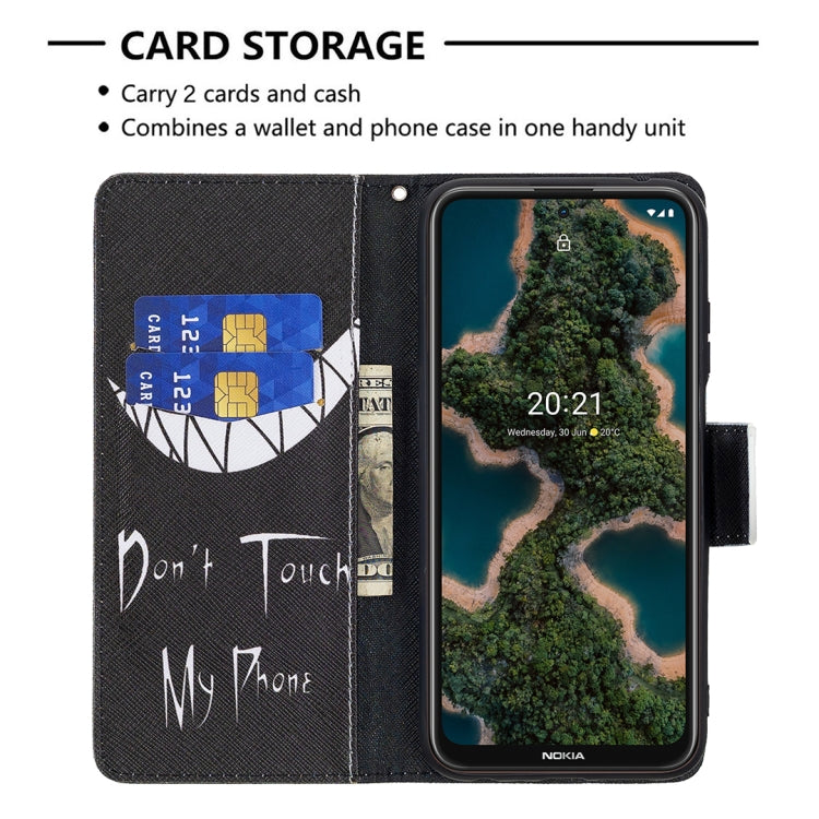 For Nokia X10 / X20 Colored Drawing Pattern Horizontal Flip Leather Case with Holder & Card Slots & Wallet(Smirk) - Nokia Cases by buy2fix | Online Shopping UK | buy2fix