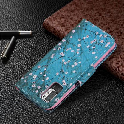 For Xiaomi Poco M3 Pro / Redmi Note 10 5G Colored Drawing Pattern Horizontal Flip Leather Case with Holder & Card Slots & Wallet(Plum Blossom) - Xiaomi Cases by buy2fix | Online Shopping UK | buy2fix