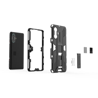 For Xiaomi Redmi K40 Gaming Supersonic PC + TPU Shock-proof Protective Case with Holder(Gray) - Xiaomi Cases by buy2fix | Online Shopping UK | buy2fix