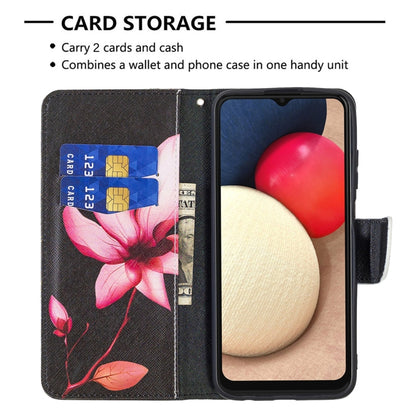 For Samsung Galaxy A03s 164mm Colored Drawing Pattern Horizontal Flip Leather Case with Holder & Card Slots & Wallet(Lotus) by buy2fix