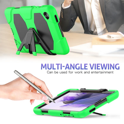 For Samsung Galaxy A7 Lite 8.7 2021 T220 / T225 Shockproof Colorful Silicon + PC Protective Case with Holder & Pen Slot(Green) - Tab A7 Lite T220 / T225 by buy2fix | Online Shopping UK | buy2fix