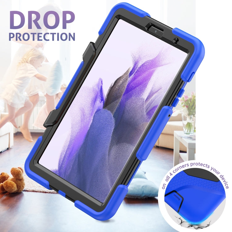 For Samsung Galaxy A7 Lite 8.7 2021 T220 / T225 Shockproof Colorful Silicon + PC Protective Case with Holder & Pen Slot(Blue) - Tab A7 Lite T220 / T225 by buy2fix | Online Shopping UK | buy2fix
