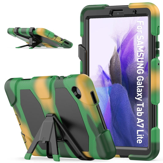 For Samsung Galaxy A7 Lite 8.7 2021 T220 / T225 Shockproof Colorful Silicon + PC Protective Case with Holder & Pen Slot(Camouflage) - Tab A7 Lite T220 / T225 by buy2fix | Online Shopping UK | buy2fix