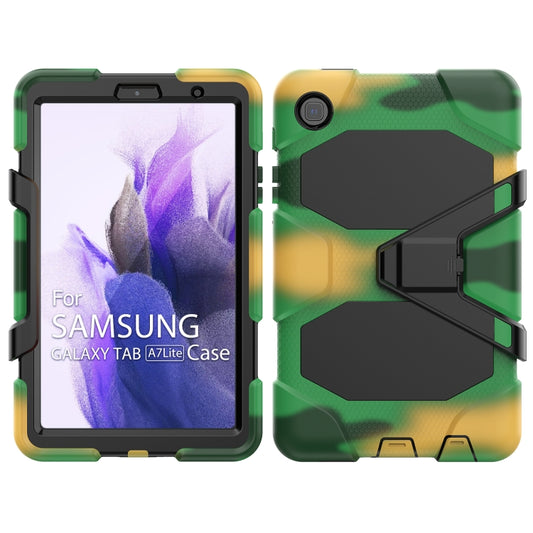 For Samsung Galaxy A7 Lite 8.7 2021 T220 / T225 Shockproof Colorful Silicon + PC Protective Case with Holder & Pen Slot(Camouflage) - Tab A7 Lite T220 / T225 by buy2fix | Online Shopping UK | buy2fix