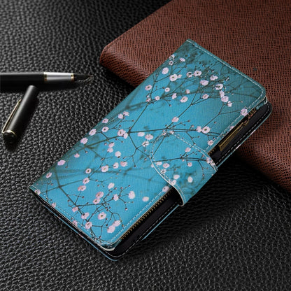 For Xiaomi Poco M3 Pro / Redmi Note 10 5G Colored Drawing Pattern Zipper Horizontal Flip Leather Case with Holder & Card Slots & Wallet(Plum Blossom) - Xiaomi Cases by buy2fix | Online Shopping UK | buy2fix