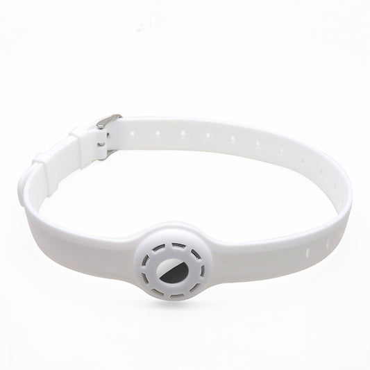 Pet Collar Anti-scratch Shockproof Silicone Protective Cover Case For AirTag(White) - Pet Series by buy2fix | Online Shopping UK | buy2fix