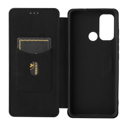 For Motorola Moto G60 / G40 Fusion Carbon Fiber Texture Horizontal Flip TPU + PC + PU Leather Case with Card Slot(Black) - Motorola Cases by buy2fix | Online Shopping UK | buy2fix