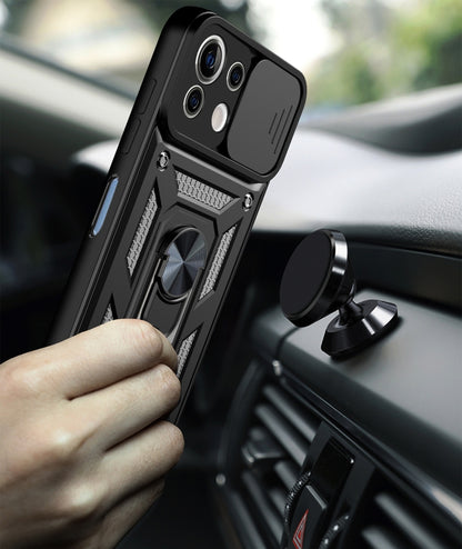 For Xiaomi Mi 11 Lite 5G/4G Sliding Camera Cover Design TPU+PC Protective Case(Black) - Xiaomi Cases by buy2fix | Online Shopping UK | buy2fix