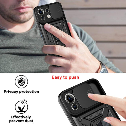 For Xiaomi Mi 11 Lite 5G/4G Sliding Camera Cover Design TPU+PC Protective Case(Black) - Xiaomi Cases by buy2fix | Online Shopping UK | buy2fix