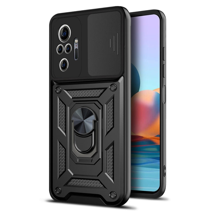 For Xiaomi Redmi Note 10 Pro Sliding Camera Cover Design TPU+PC Protective Case(Black) by buy2fix