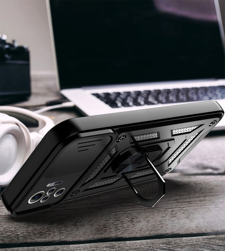 For Xiaomi Redmi Note 10 Pro Sliding Camera Cover Design TPU+PC Protective Case(Black) by buy2fix