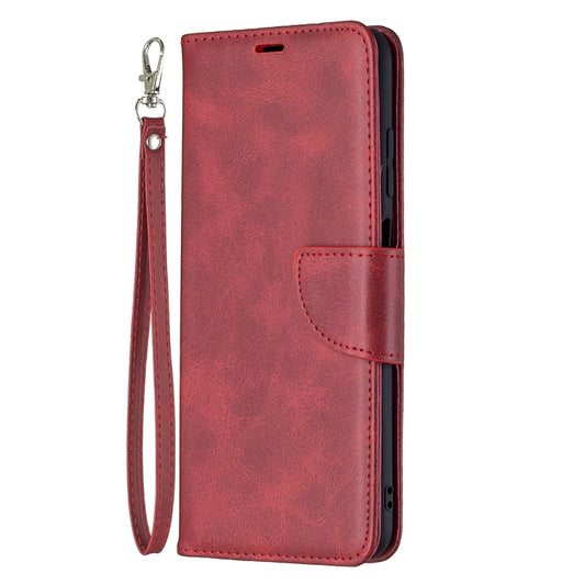 For Samsung Galaxy A03s 164mm Retro Lambskin Texture Pure Color Horizontal Flip PU Leather Case with Holder & Card Slots & Wallet & Lanyard(Red) by buy2fix