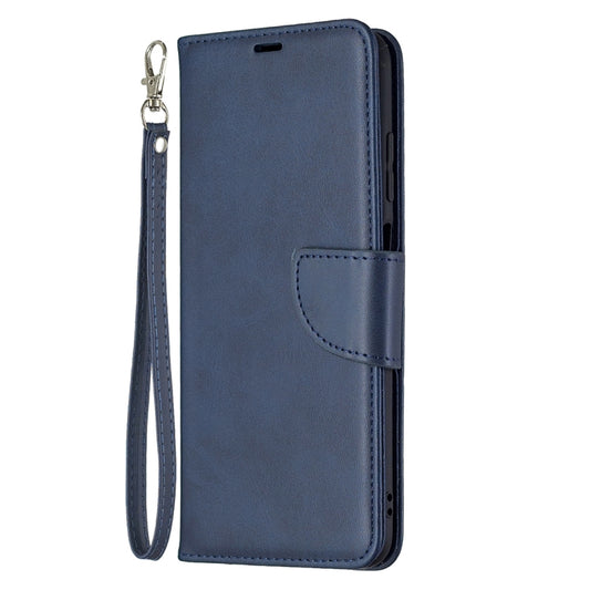 For Samsung Galaxy A03s 164mm Retro Lambskin Texture Pure Color Horizontal Flip PU Leather Case with Holder & Card Slots & Wallet & Lanyard(Blue) by buy2fix