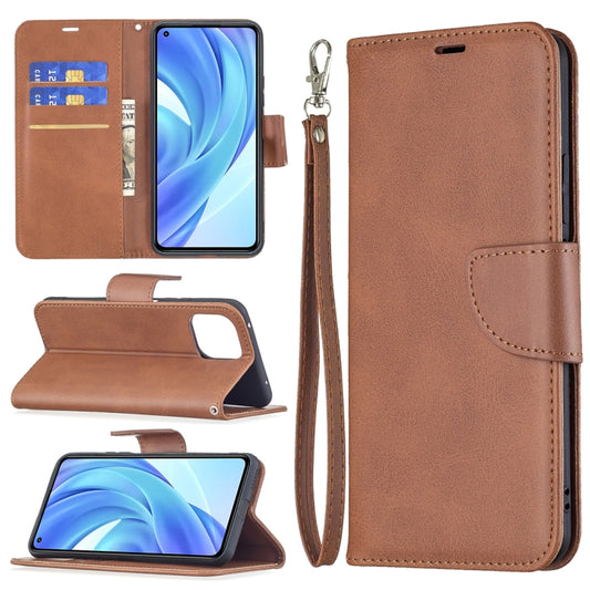 For Xiaomi Mi 11 Lite Retro Lambskin Texture Pure Color Horizontal Flip PU Leather Case with Holder & Card Slots & Wallet & Lanyard(Brown) - Xiaomi Cases by buy2fix | Online Shopping UK | buy2fix