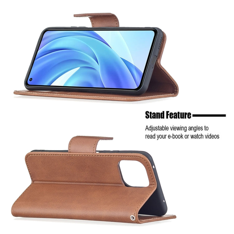 For Xiaomi Mi 11 Lite Retro Lambskin Texture Pure Color Horizontal Flip PU Leather Case with Holder & Card Slots & Wallet & Lanyard(Brown) - Xiaomi Cases by buy2fix | Online Shopping UK | buy2fix