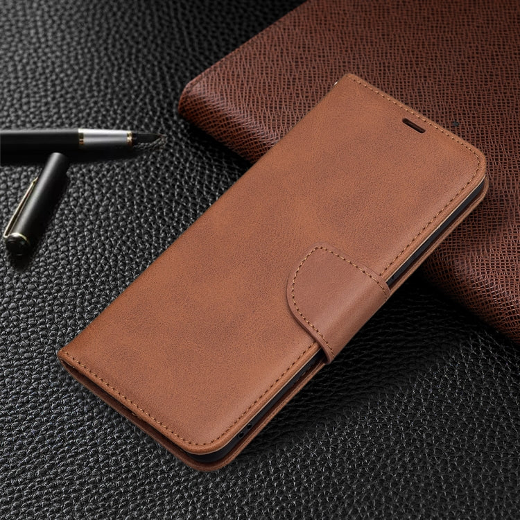 For Xiaomi Mi 11 Lite Retro Lambskin Texture Pure Color Horizontal Flip PU Leather Case with Holder & Card Slots & Wallet & Lanyard(Brown) - Xiaomi Cases by buy2fix | Online Shopping UK | buy2fix
