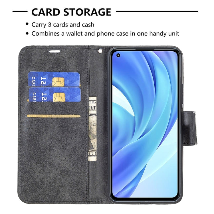 For Xiaomi Mi 11 Lite Retro Lambskin Texture Pure Color Horizontal Flip PU Leather Case with Holder & Card Slots & Wallet & Lanyard(Black) - Xiaomi Cases by buy2fix | Online Shopping UK | buy2fix