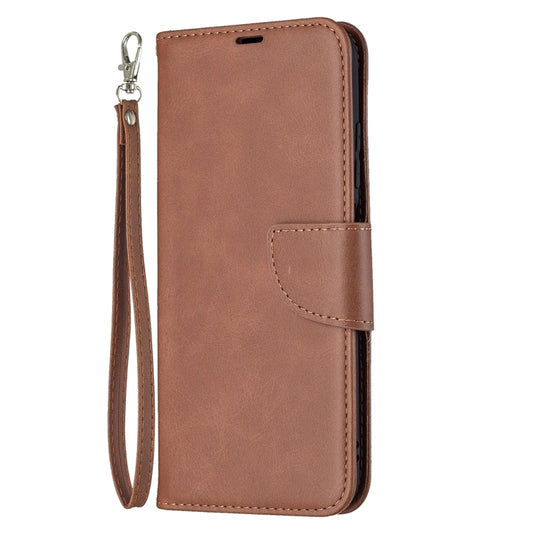 For Xiaomi Poco M3 Pro / Redmi Note 10 5G Retro Lambskin Texture Pure Color Horizontal Flip PU Leather Case with Holder & Card Slots & Wallet & Lanyard(Brown) - Xiaomi Cases by buy2fix | Online Shopping UK | buy2fix