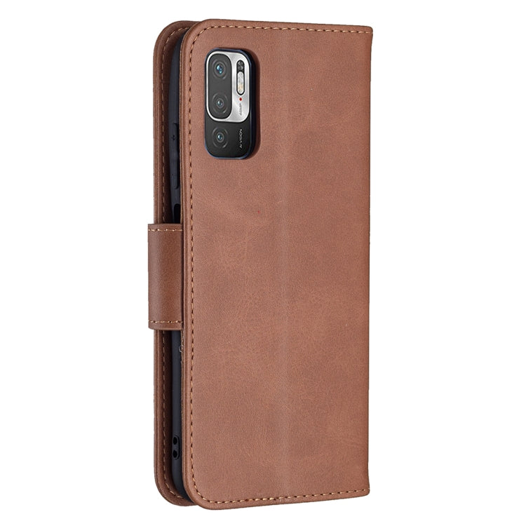 For Xiaomi Poco M3 Pro / Redmi Note 10 5G Retro Lambskin Texture Pure Color Horizontal Flip PU Leather Case with Holder & Card Slots & Wallet & Lanyard(Brown) - Xiaomi Cases by buy2fix | Online Shopping UK | buy2fix